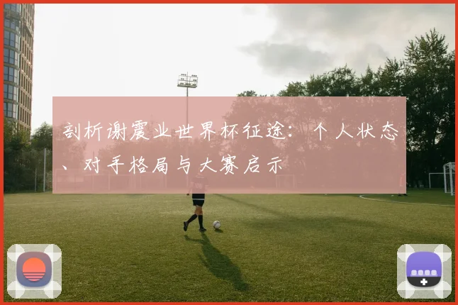 剖析谢震业世界杯征途：个人状态、对手格局与大赛启示