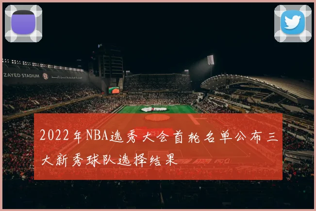 2022年NBA选秀大会首轮名单公布三大新秀球队选择结果